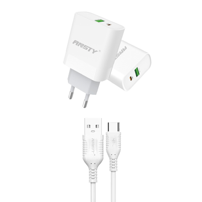 آداپتور شارژر 2 پورت Type C و USB...